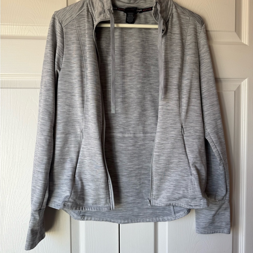 Spyder Gray Utility Jacket with Zip-Up Design